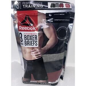 Pack Of 3 Reebok mens Training Performance Boxer Briefs Size XL